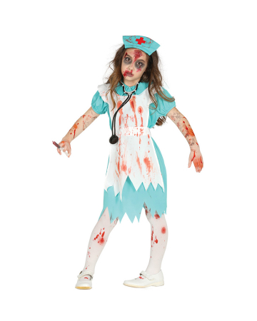 Blutige Zombie Krankenschwester Kinder Kostüm 