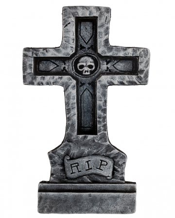 R.I.P. Gravestone Cross With Skull 60cm 