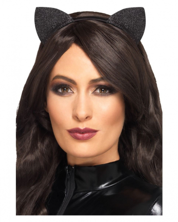 Black Glitter Cat Ears Vinyl 