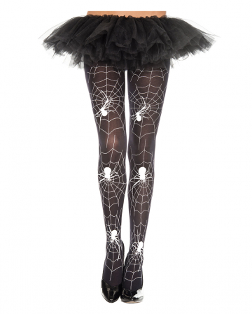Black Tights With Spiders & Cobwebs 