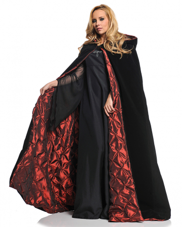 Black Deluxe Velvet Hooded Cape 