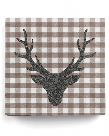 Napkins Stag Silhouette Brown 20 Pcs. 