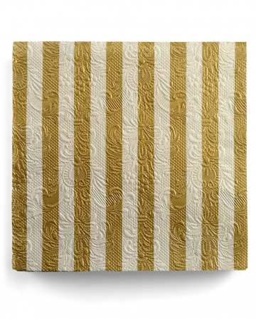 Napkins Luxury stripes gold-beige 15 pcs. 