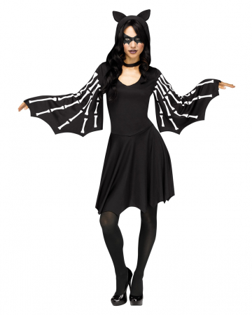 Skelett Fledermaus Kostüm-Kleid 