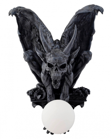 Sitting Gargoyle With Horns Wall Lamp 