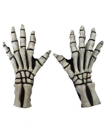Skelett Handschuhe weiß 