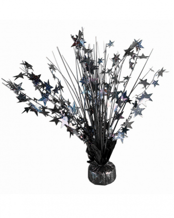 Stars Glitter Table Decoration Black 