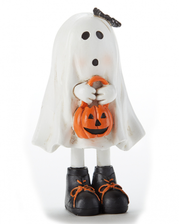 Cute Ghost Figurine With Pumpkin Bag 13cm | Trick or Treat | - Karneval ...