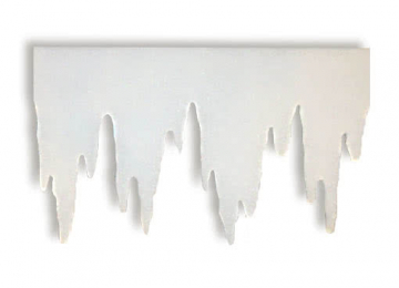 Eiszapfengirlande aus Schneewatte 100 x 33cm 2St. 