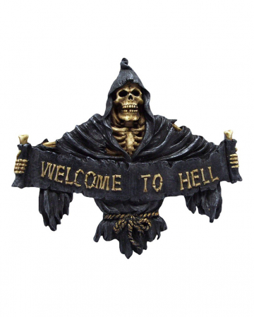 Gothic Door Sign Welcome To Hell 