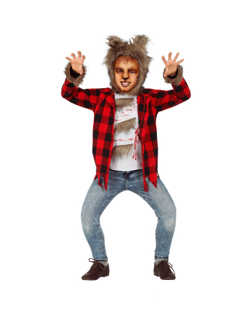 Werewolf Kids Costume With Fur Hat for Halloween 🎃 | - Karneval Universe