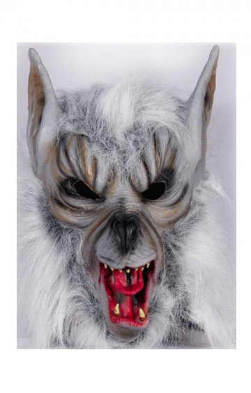 Werewolf mask with fur 