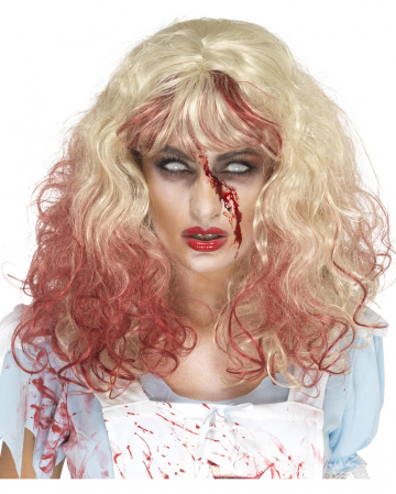 Zombie Alice Perücke mit Blut 