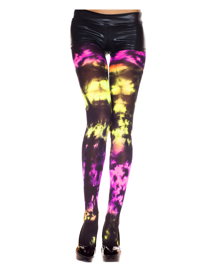 Orlob Ringel Strumpfhose Gelb-schwarz – Für Karneval & Fasching – Unisize (70% Polyamid, 20% Polyester, 10% Elasthan)