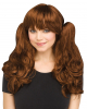 Cosplay Wig With Separate Plaits Rust Red 