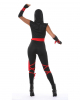 Schwarze Ninja Kriegerin Kostüm 