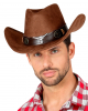 Cowboy Hat Brown Suede Look 