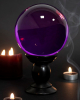 Large Purple Crystal Ball With Stand 