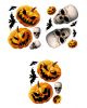 Halloween Pumpkin & Totenkopf Fenster Sticker 