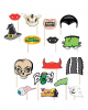 Halloween Party Photo Booth Set 16-Piece 