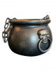 Witch Cauldron With Skull & Chain 14cm 