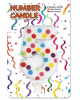 Confetti Number Candle No. 5 (6,5cm) 