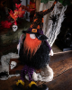 Leuchtender Halloween Zwerg Kantenhocker mit Geist 75cm 
