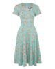 Pin-Up Flowers Dress turquoise 