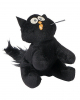 Black Anxious Plush Cat 