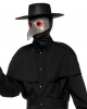 Black Plague Doctor Costume With Mask & Hat 