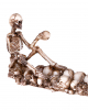 Skelett mit Totenschädel Räucherstäbchenhalter 26cm 