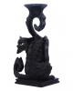 Spite Kerzenleuchter mit schwarzer Katze 18,5cm 