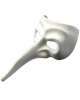 Weiße Venezianische Maske mit langer Nase 
