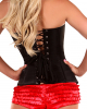 Full Bust Corset With Heart Cutout Black 