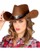 Cowboy Hat Brown Suede Look 