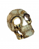 Venezianische Totenschädelmaske Gold-Schwarz 
