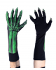 Green Skeleton Gloves UV Active 
