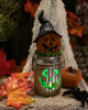 Halloween Pumpkin In Glowing Milk Jug 18cm 