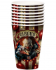 Horror Clown Circus Paper Cups Large 6pcs. 