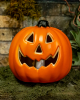Klassischer Halloween Kürbis mit Beleuchtung 22cm 