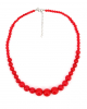 Kunststoff Perlenkette mit roten Perlen 