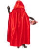 Red Satin Cape With Hood 