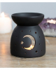 Black Fragrance Lamp With Moon & Stars 