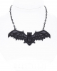 Schwarze Gothic Fledermaus Halskette 