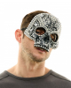 Skull Half Mask With Glitter Stones 