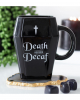 "Death before Decaf" Kaffeetasse in Sargform 12,5cm 