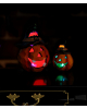Halloween Ceramic Pumpkin With LED 12x9cm 