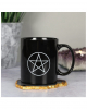 Schwarze Pentagramm Kaffeetasse 