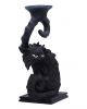 Spite Kerzenleuchter mit schwarzer Katze 18,5cm 