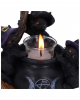 Hexen Kätzchen mit Kessel Teelichthalter 12,5cm 
